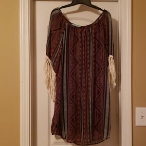 Fringe Karlie print dress